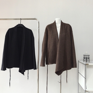 区区欧阳荃羊毛双面呢大衣女冬季新款小个子短款呢子加厚毛呢外套