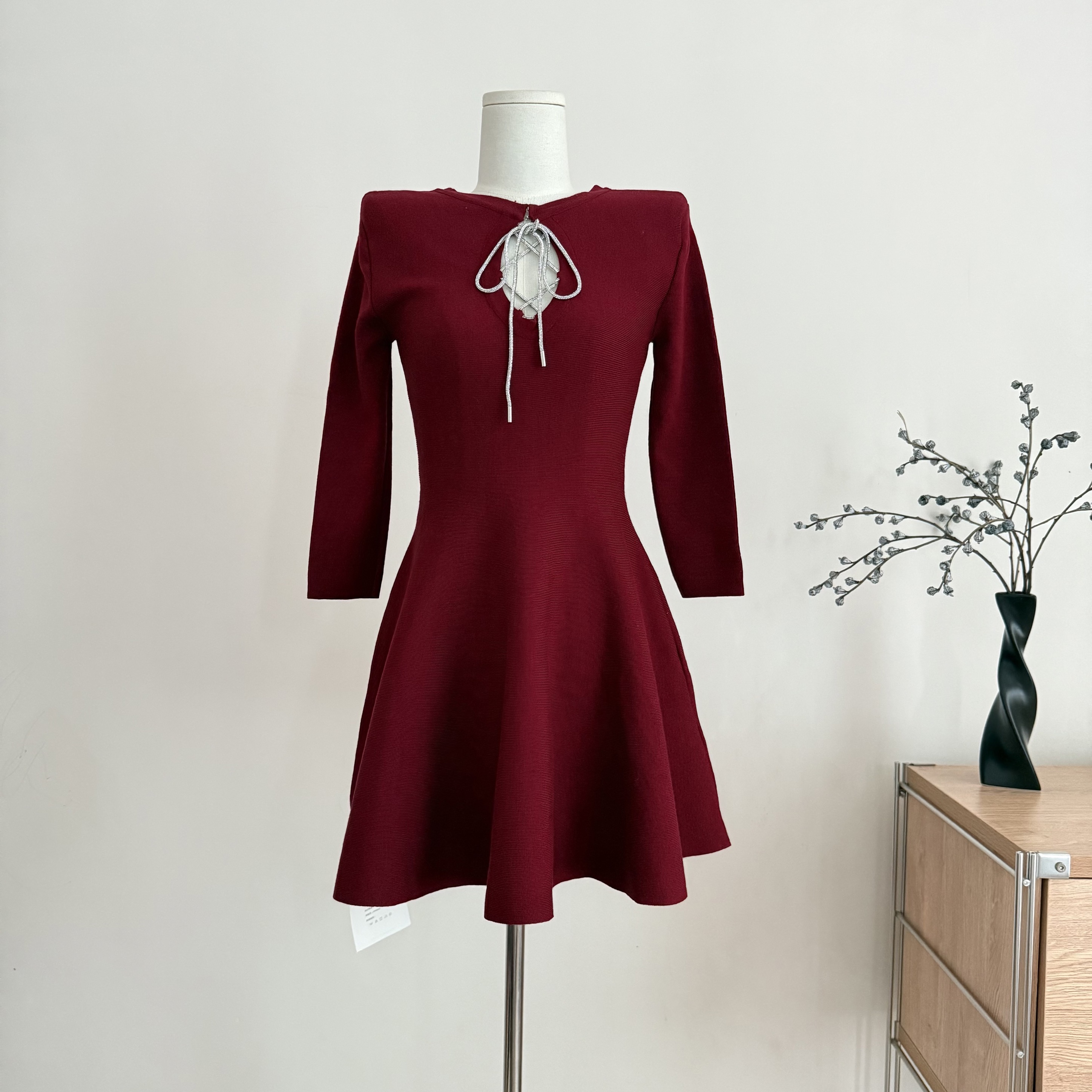 Hotdog 热狗很辣麦瑟尔千金 双面穿七分袖双面穿针织连衣裙女