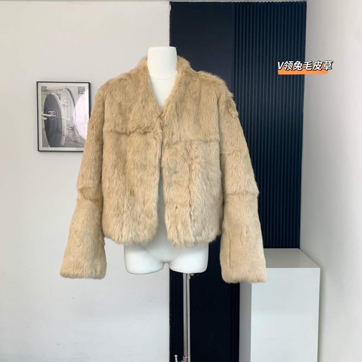 2025冬季新款整皮兔毛皮草短外套女保暖时尚百搭显瘦气质毛毛衣