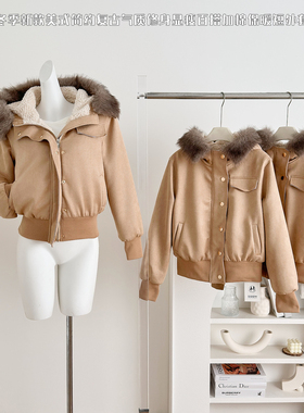 自由行者美式简约复古气质修身显瘦百搭短外套女D1007