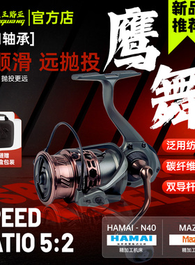 虫王路亚鹰舞纺车轮超轻防炸线全金属渔轮泛用远投微物打黑鱼线轮