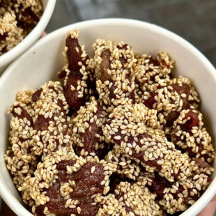 北京老回回小吃芝麻羊肉粒油炸羊肉清真熟食现炸即食小吃零食