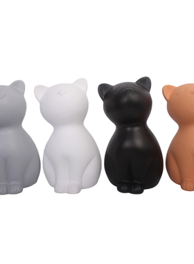 盛锦宠物白色灰色黑橘色色瓷器猫咪去世骨灰毛发收纳纪念陶瓷罐