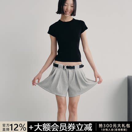 JCAESAR SHORT CULOTS 天丝短裙裤 无腰头打褶 软糯 微A字半身裙