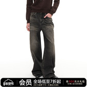 新年入春 JCAESAR WOMEN 复古水洗灰棕牛仔裤 土耳其进口丹宁