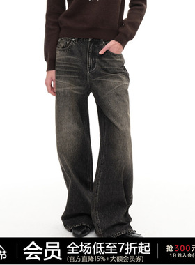 【新年入春】JCAESAR WOMEN 复古水洗灰棕牛仔裤 土耳其进口丹宁