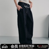 DENIMS工字褶暗腰袢原牛 固色水洗 H版 JCAESAR 型挺阔 暗扣袢