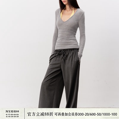 JCAESAR WOMEN V领长袖针织衫 天丝羊毛混纺 舒适薄透 多色可选