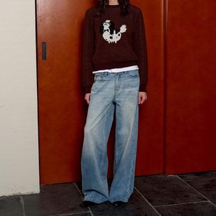 经典 JCAESAR 土耳其丹宁 水洗蓝直筒牛仔裤 浅蓝猫须 WOMEN