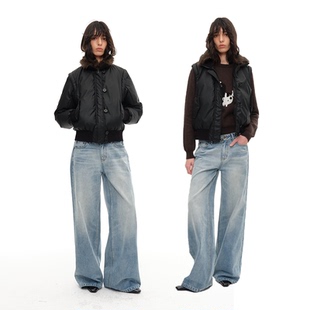 90白鸭绒 JCAESAR 子两穿环保皮羽绒服 可拆卸袖 定制螺纹 WOMEN