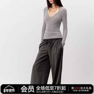 JCAESAR WOMEN V领长袖针织衫 天丝羊毛混纺 舒适薄透 多色可选