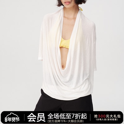 JCAESAR荡领半袖罩衫深V设计