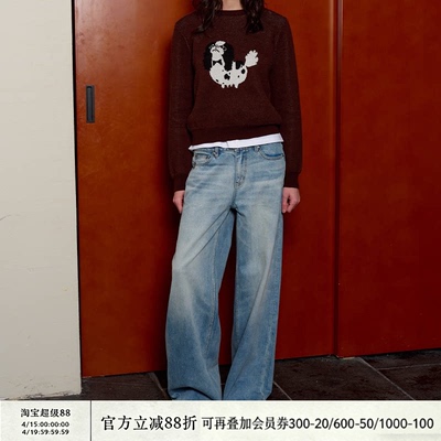 JCAESAR WOMEN 水洗蓝直筒牛仔裤 土耳其丹宁 经典浅蓝猫须