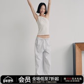 TANK TOP 扭结单肩背心 JCAESAR 天丝羊毛混纺 自然褶皱柔软上衣