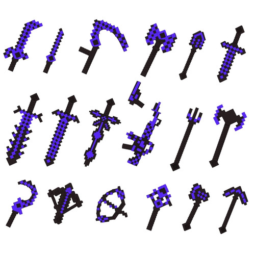 2026新款我的世界全套人仔武器包烦人的村民武器剑三叉戟积木玩具