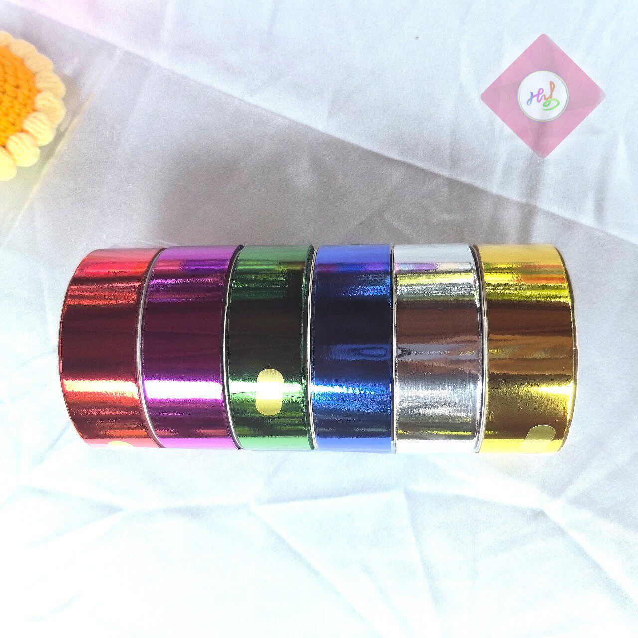 卷圣诞节礼物包装丝带蛋糕盒子鲜花带六大主色金属色贴合婚礼布置