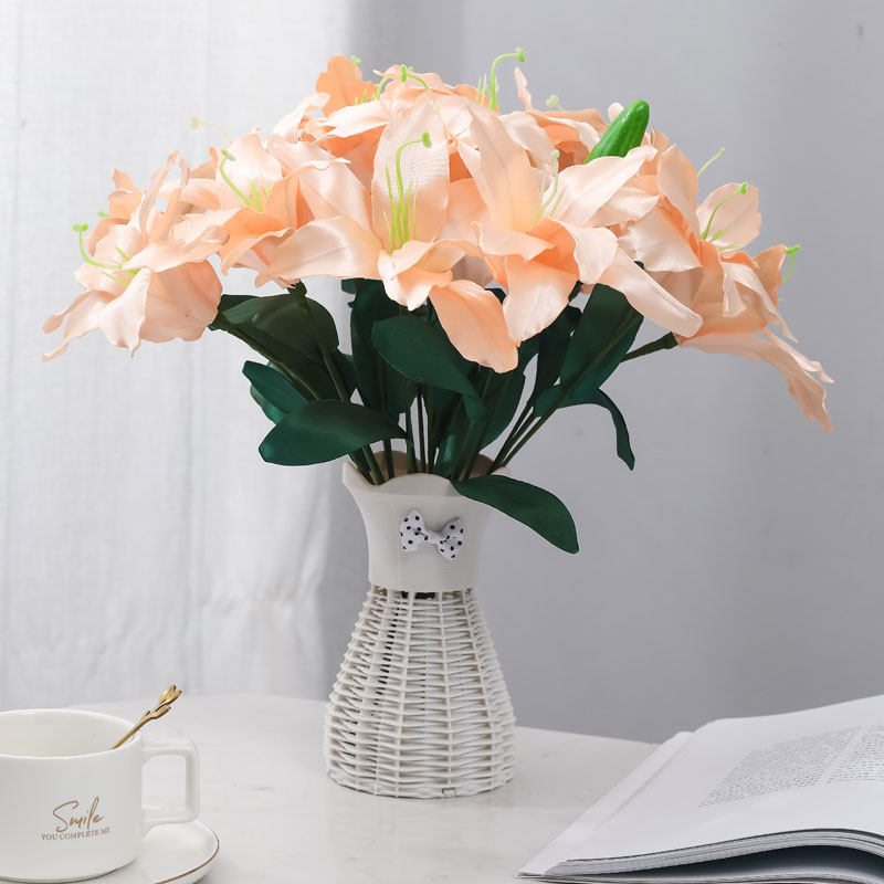 送教程丝带百合花套餐手工花diy制作材料包4cm丝带缎带手工百合花