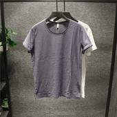 潮流ins宽松百搭舒适柔软短袖 man日系简约潮牌纯色T恤男士 上衣