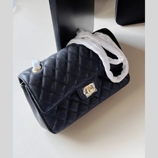 小香风包包头层牛皮CF鱼子酱菱格链条包单肩斜挎包 编码 A04