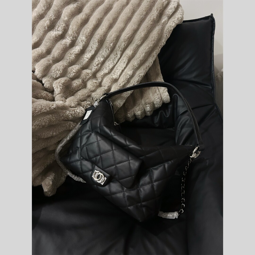 【860#编码】小香风23B系列hobo机场包菱格链条腋下包大容量单肩