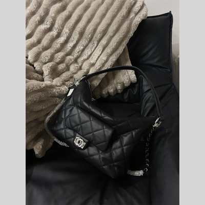 【860#编码】小香风23B系列hobo机场包菱格链条腋下包大容量单肩