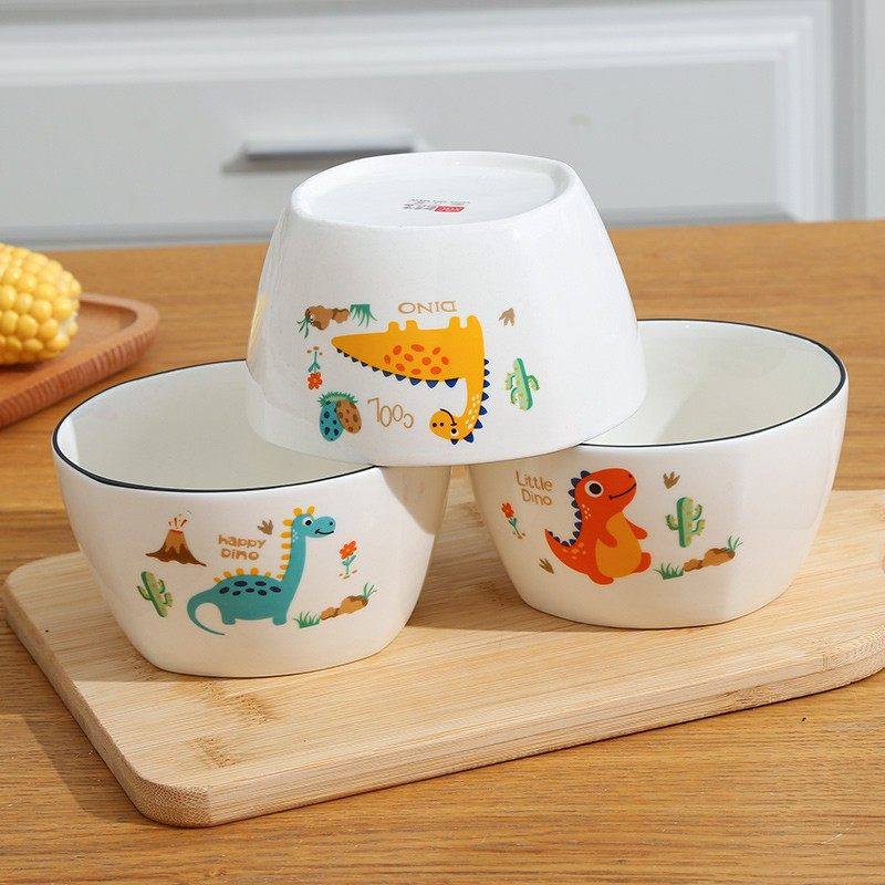 陶瓷米饭碗卡通汤碗盘子菜盘家用组合陶瓷碟子套装北欧风中式餐具,餐饮具,碗,淘宝优惠券,粉丝福利购,淘宝优惠卷