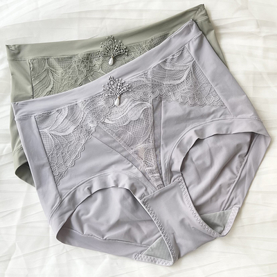 绯格贝缇中腰平角全包臀内裤