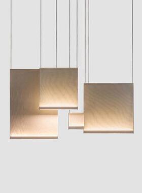 日式侘寂风茶室禅意餐厅灯现代简约酒店大堂办公吧台前台布艺吊灯