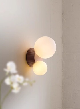 全光谱护眼儿童房壁灯床头灯奶油风创意客厅背景墙走廊过道墙灯