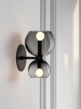 北欧创意玻璃客厅壁灯现代简约个性艺术床头卧室设计师背景墙壁灯