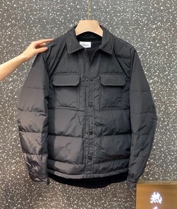 23秋冬新款男士羽绒服轻薄时尚修身帅气翻领夹克保暖舒适短款外套