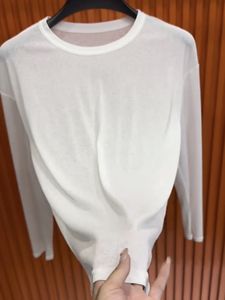 夏季男士长袖圆领防晒T恤2025青年防晒衣薄款透视装凉感修身上衣