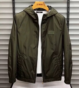 简约时尚 2026春季 双面穿修身 夹克男士 外搭青年休闲外套潮 连帽长袖