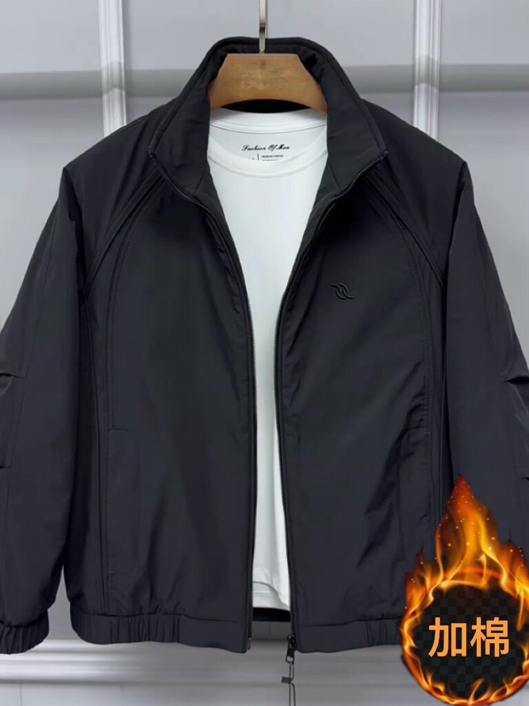 冬季男士立领薄棉保暖夹克2025新