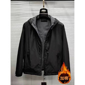 连帽薄棉夹克韩版 男士 青年上衣立领舒适气质外套 新款 2026欧货春季