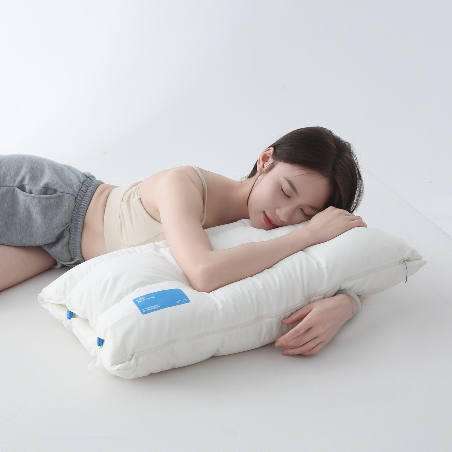 【小蓝枕】枕中枕记忆棉枕头成人护颈椎助睡眠抗菌防螨慢回弹枕芯