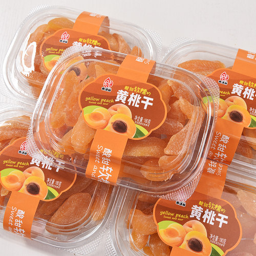 黄桃干180g桃肉脆桃子干果干果脯蜜饯桃子水果干零食