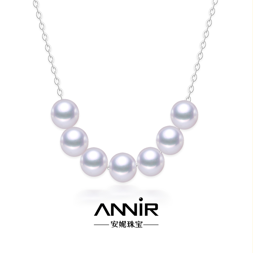 “一心一意”微笑正圆珍珠项链 7-8mm （带证书）1058H00DY