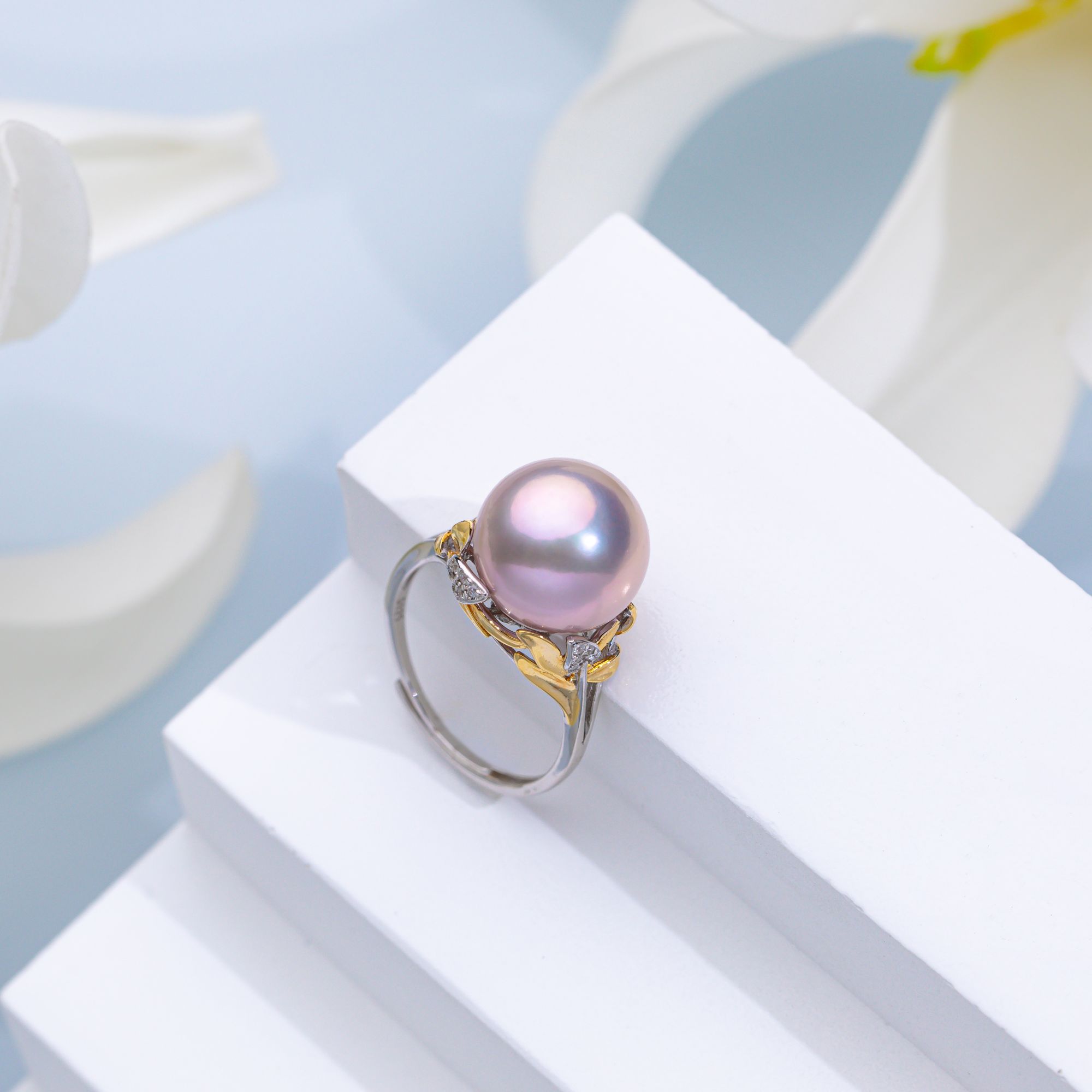 极光“曼塔”珍珠戒指 12-13mm s925银 2144H00DY