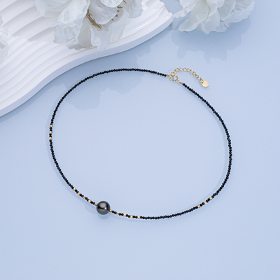 极简大溪地珍珠项链10-11mm