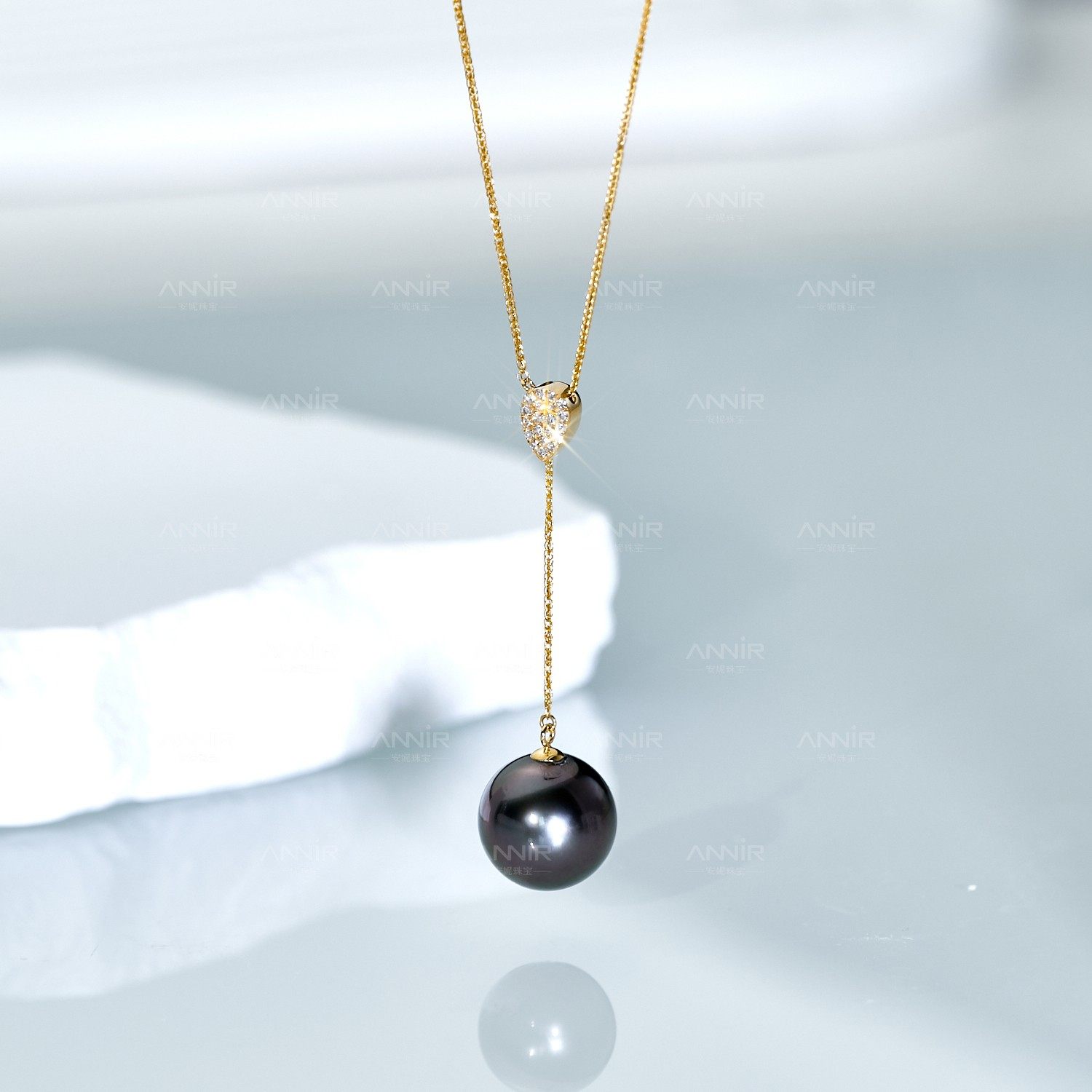 “黑精灵”海水大溪地吊坠 11-12mm（送18K金肖邦链）581H000DY