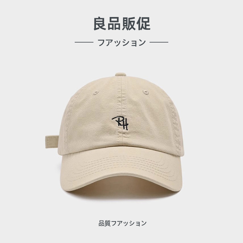新品2025新款卡其色软顶棒球帽女显脸小鸭舌帽男灰色韩版帽子.