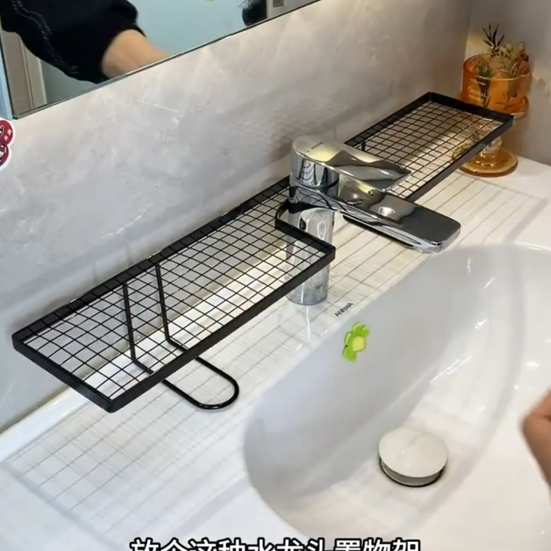 卫生间洗漱台置物架浴室简约洗手池收纳架化妆用品护肤品整理架子