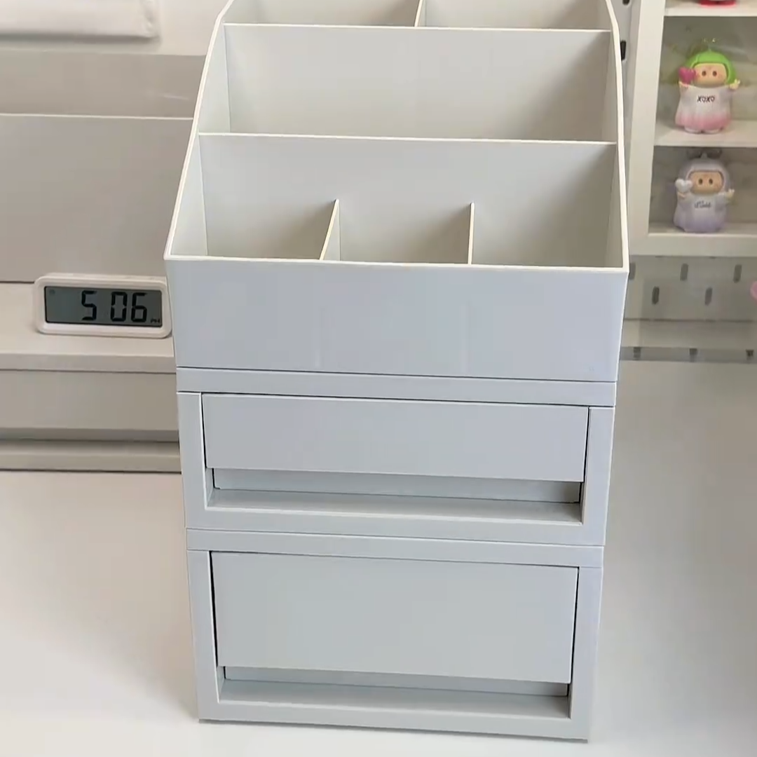桌面抽屉式文具彩笔收纳盒