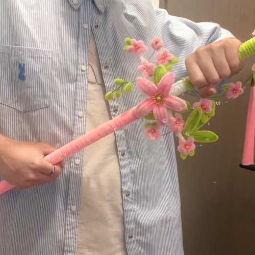 春日桃花DIY扭扭棒花束手工材料