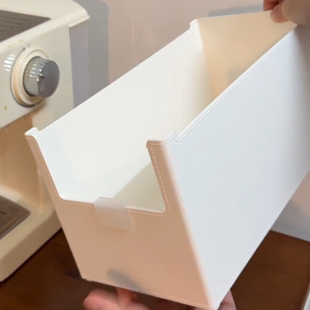 禧天龙家居收纳盒仿皮革分类收纳盒可叠加储物柜客厅直角收纳盒