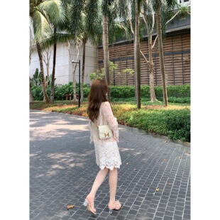 张羞羞 佛罗伦萨/法式棉质蕾丝刺绣花朵半身裙2026春夏