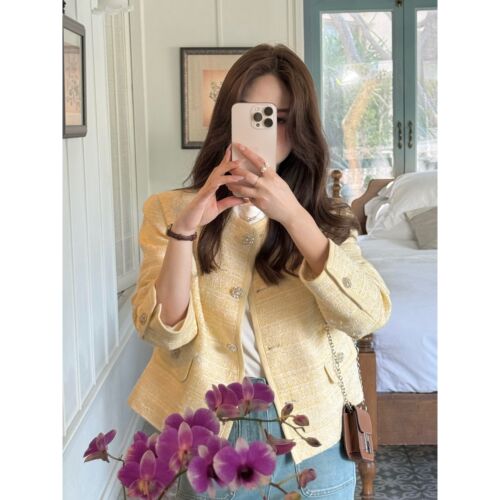 张羞羞韩系春季小香风短外套