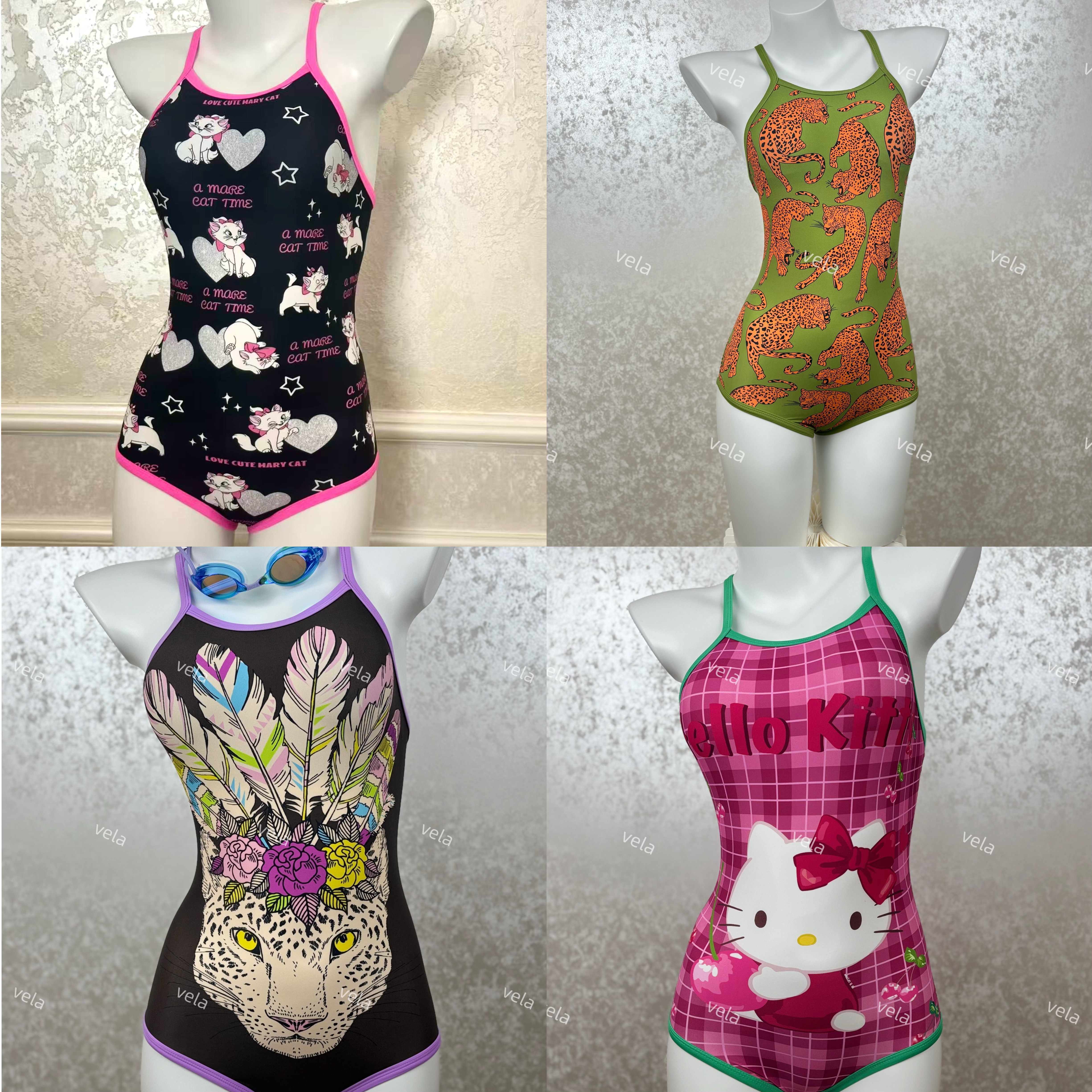 专业竞技泳衣三角连体款低叉高弹