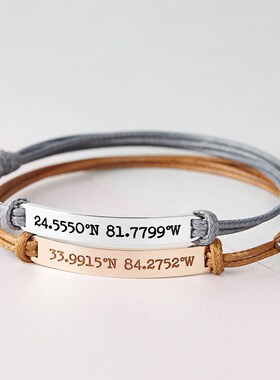 情侣男女刻字镜面抛光钛钢弯片